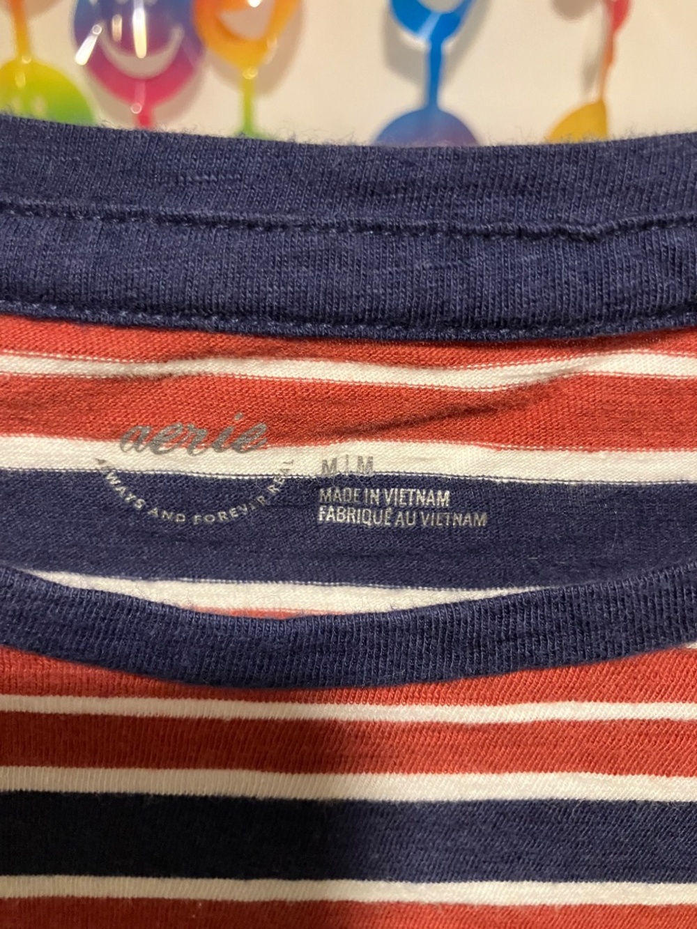 Aerie Striped Vintage T-Shirt (Medium) - Picture 2 of 9